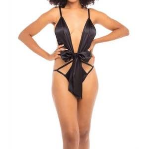 NEW OH LA LA CHERI ambra teddy bodysuit in black